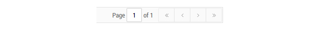 The pagination controls at the foot of a list