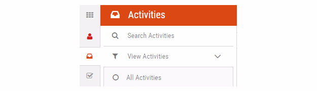 The left-hand navigation menu with a section submenu open
